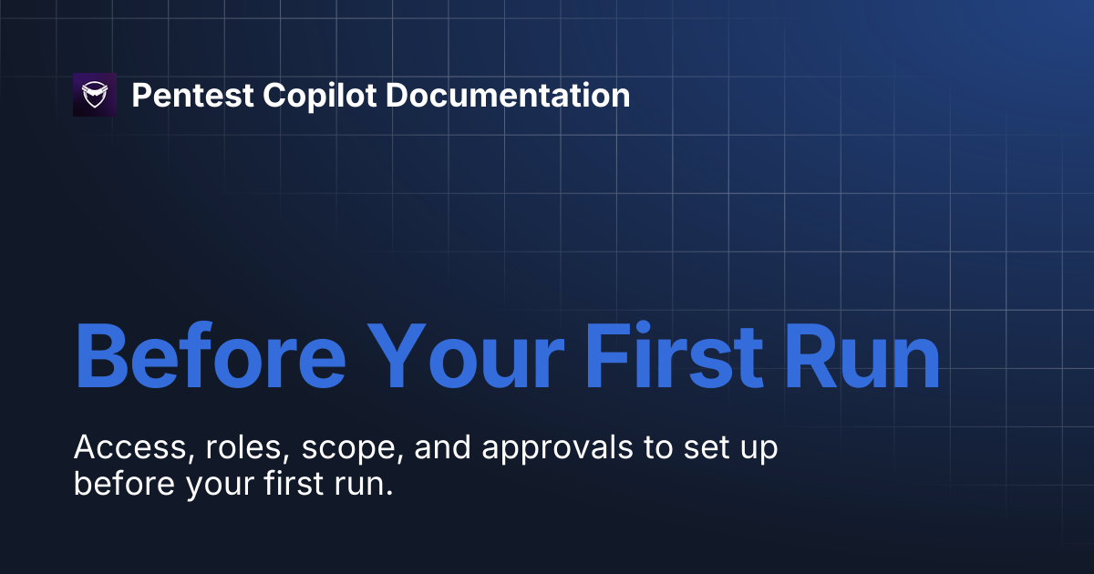 Enterprise Onboarding Checklist | Pentest Copilot Documentation